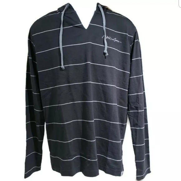 MAUI AND SONS MENS BLACK  PULLOVER HOODIE - Picture 1 of 2